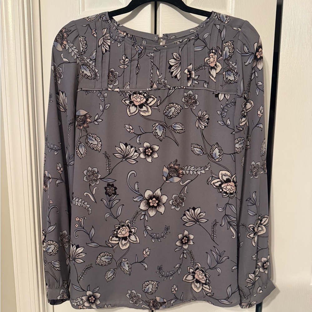 Floral Gray Women's Top